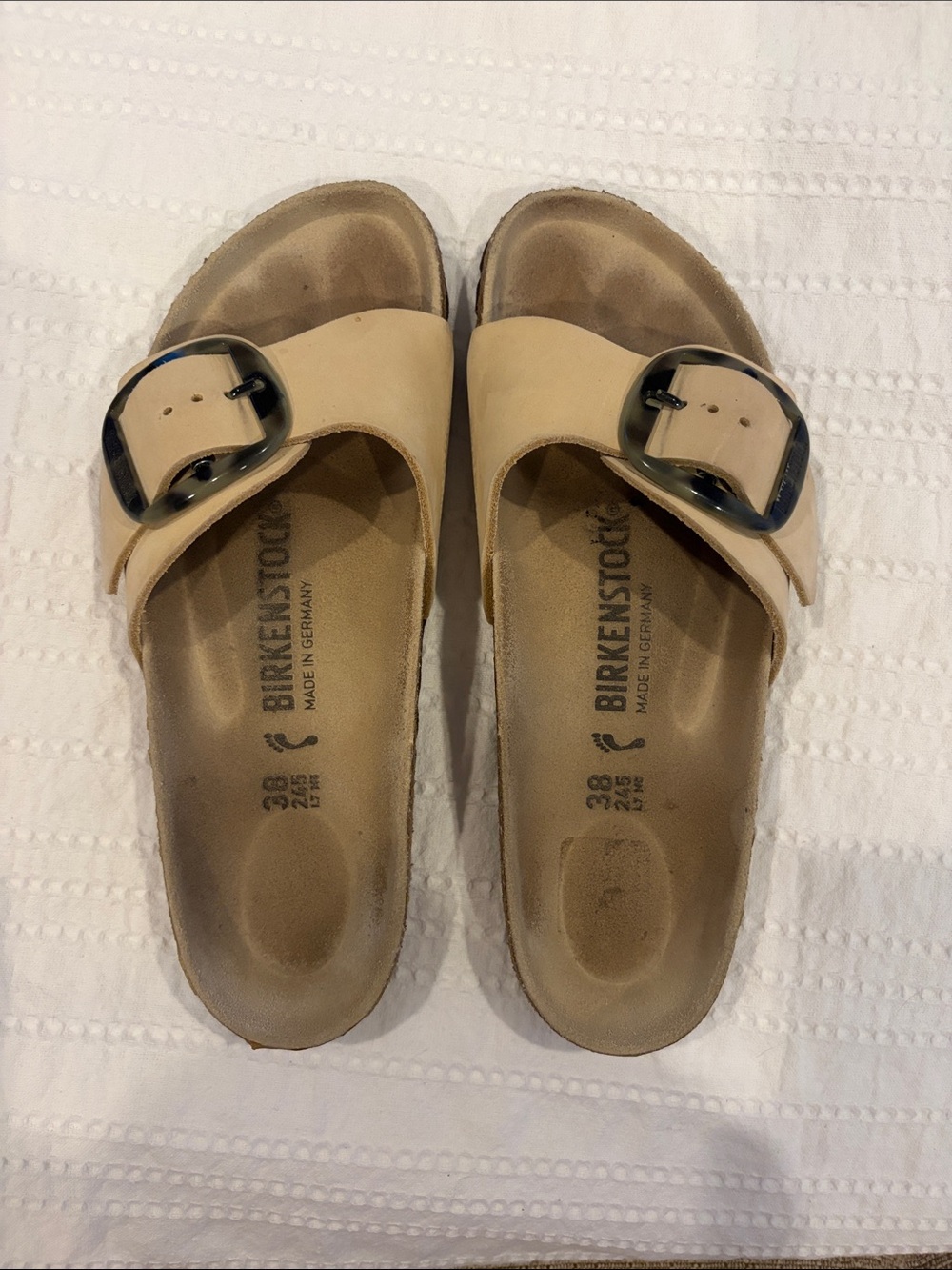 Birkenstock Women's Tan Single-Buckle Slide Sandals
